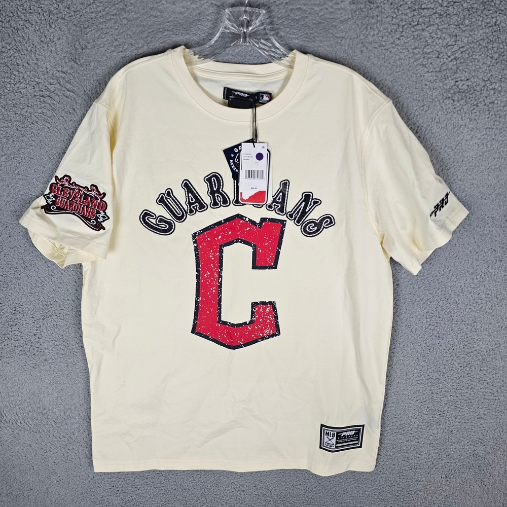 Pro Standard T-Shirt Men L Eggshell Cleveland Guardians MLB Patch Tee